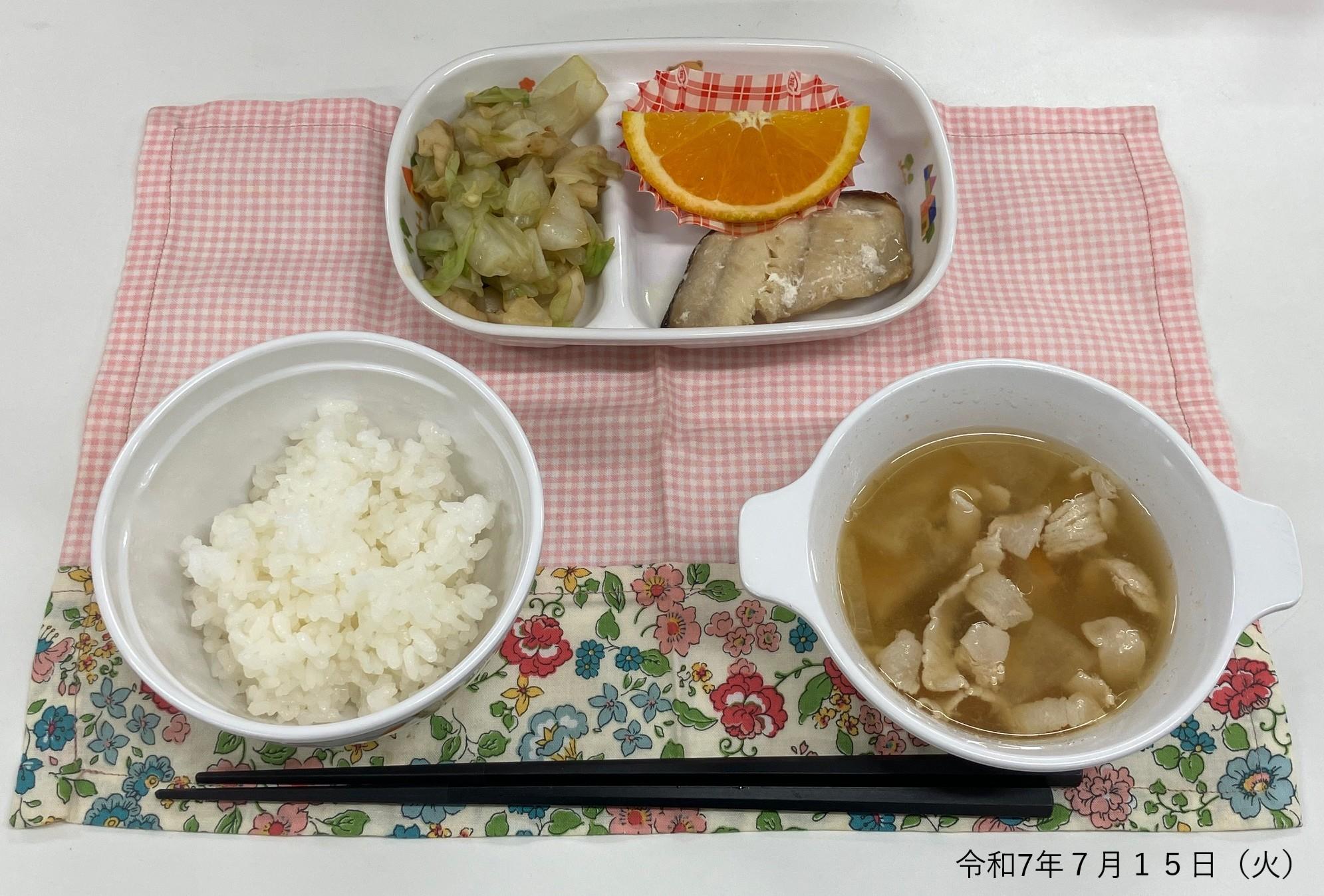 令和７年７月１５日（火） 　給食